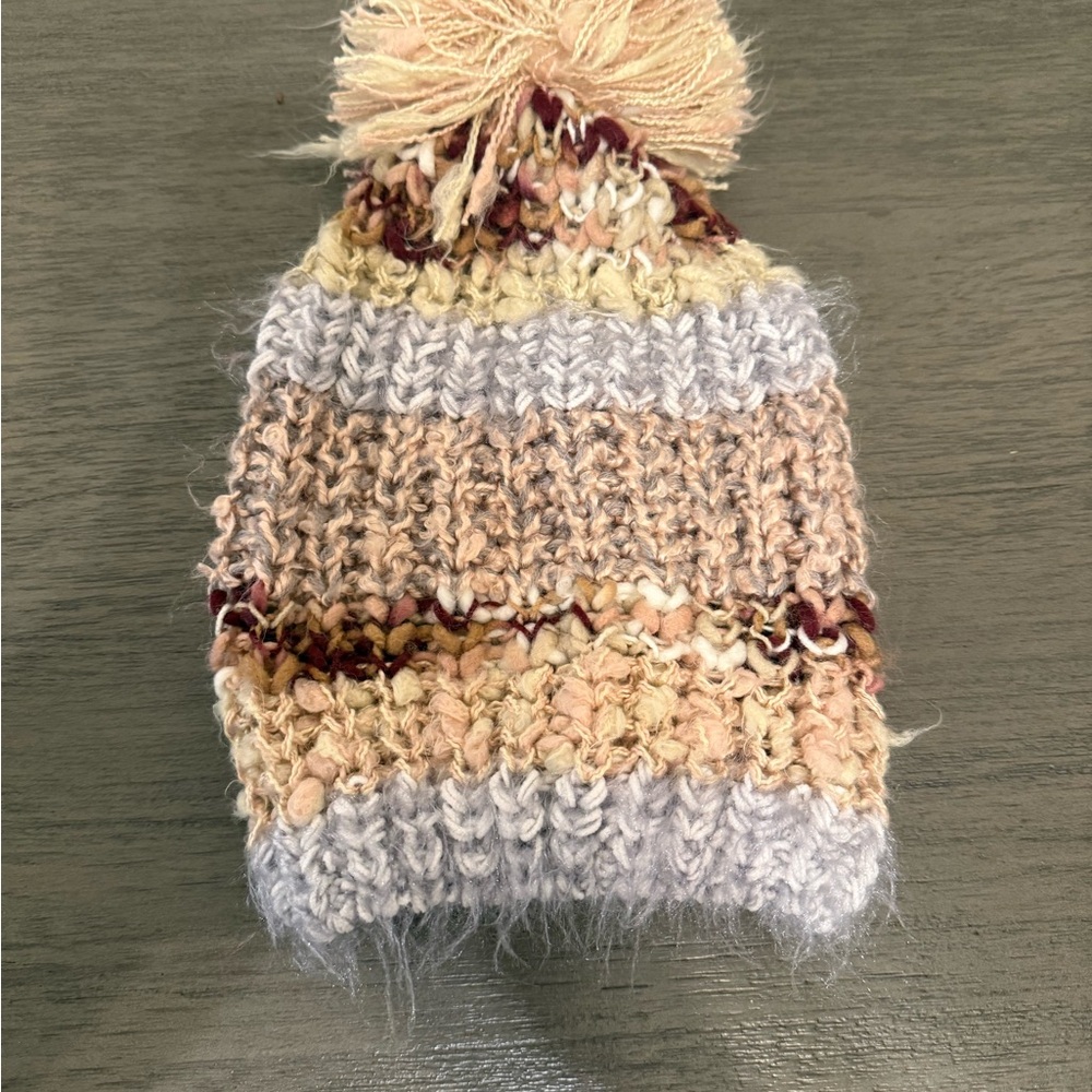 Chunky Knit Beanie with Pom-Pom